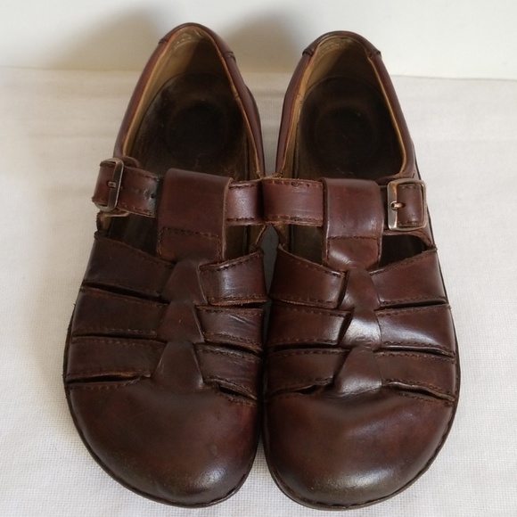 Birkenstock Shoes - Birkenstock Fisherman Brown Leather Shoes
